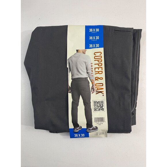 Copper & Oak Supply Co. NWT Men's Straight Fit Stretch Tech Pant, 36x30 Gray - Picture 5 of 6